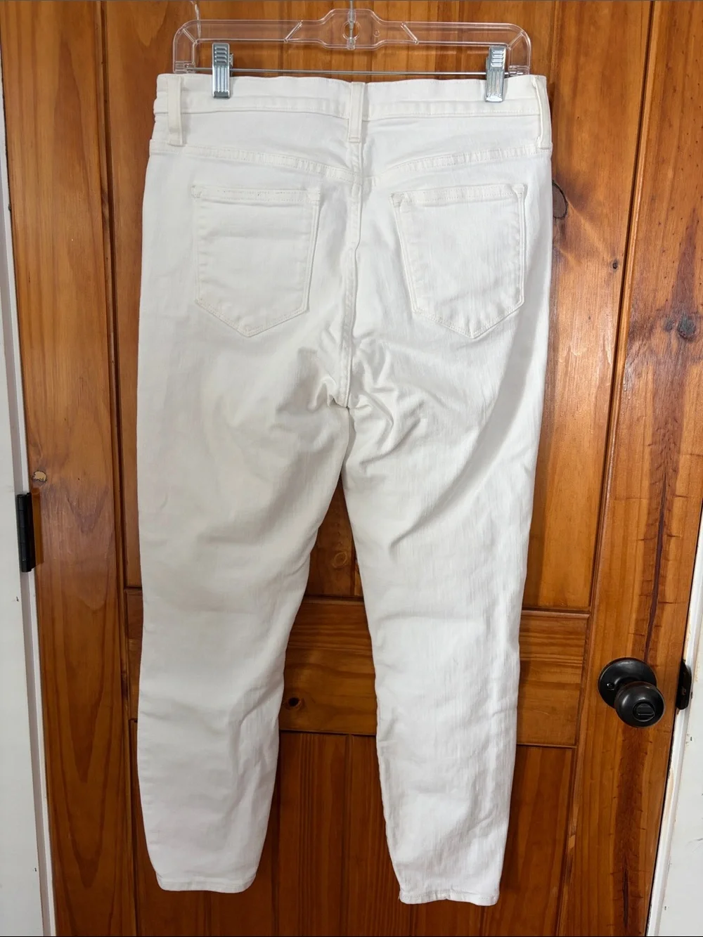J. Crew Lookout High Rise Skinny Crop Jeans White 31